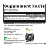 XYMOGEN etiqueta con lista de ingredientes y certificaciones de pureza