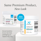 XYMOGEN frasco junto a objeto cotidiano para comparar tamaño