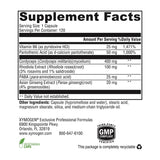 XYMOGEN ingredientes en mano resaltando mezcla adaptógena natural