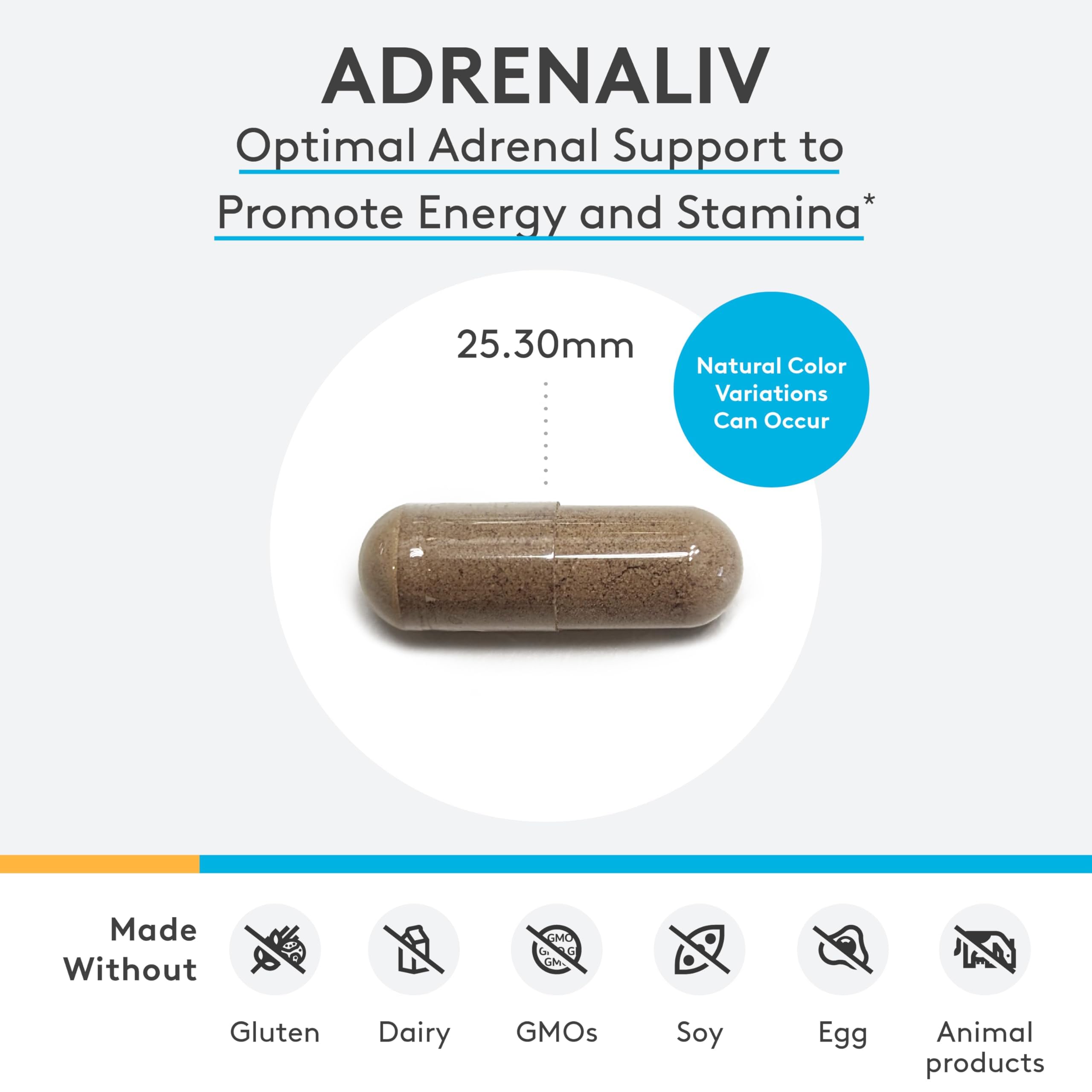 XYMOGEN Adrenaliv etiqueta ingredientes cercana para transparencia
