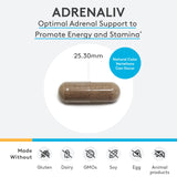 XYMOGEN Adrenaliv etiqueta ingredientes cercana para transparencia