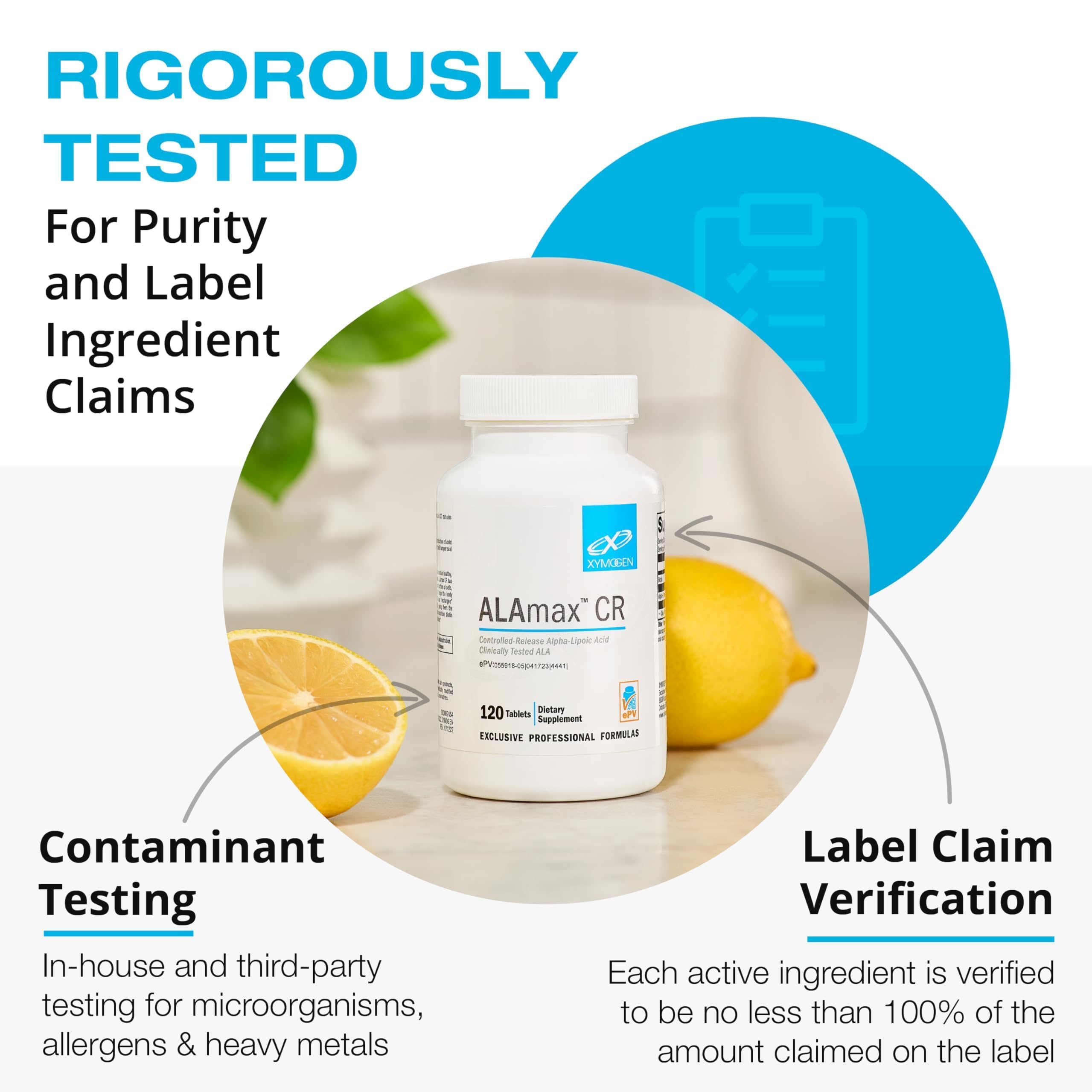 XYMOGEN etiqueta nutricional en primer plano que destaca ingredientes