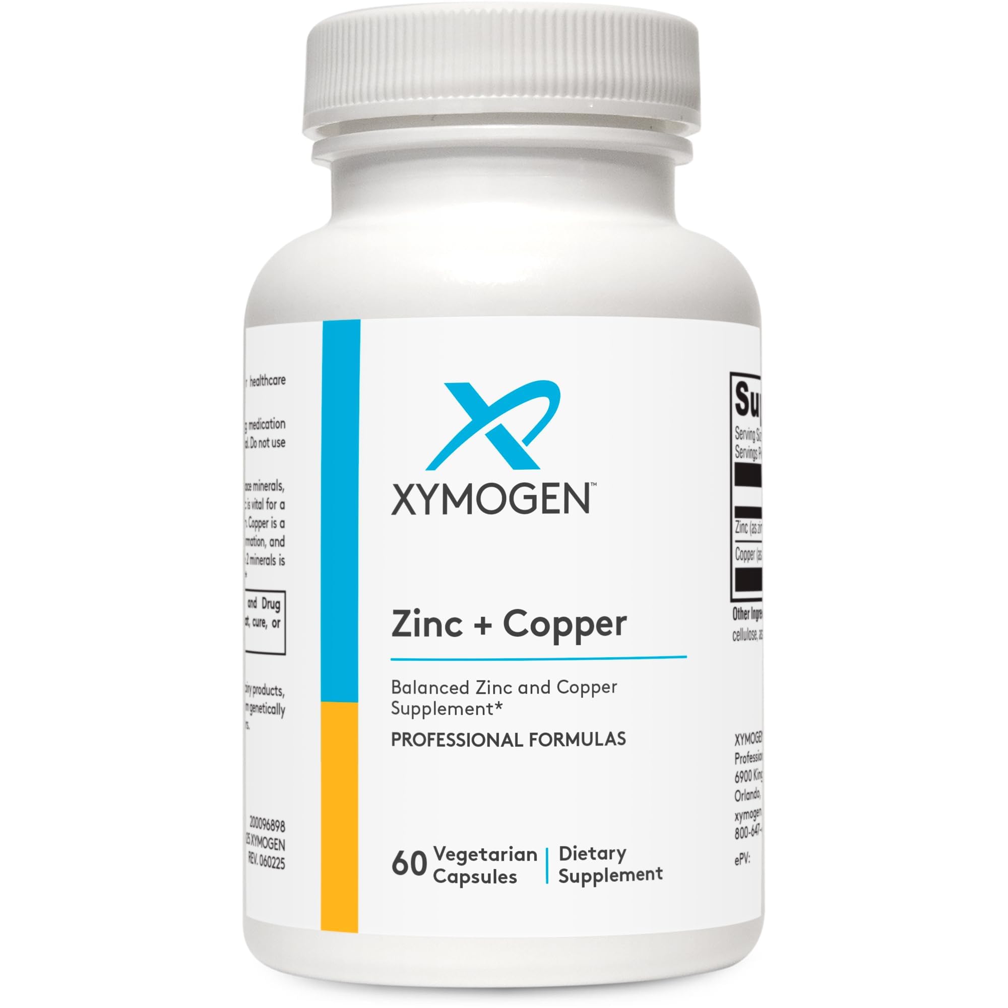 XYMOGEN botella frontal del suplemento mostrando la marca y beneficios
