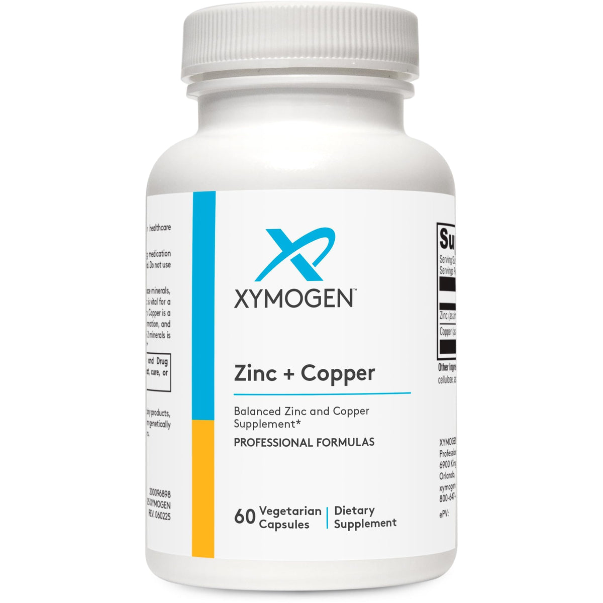 XYMOGEN botella frontal del suplemento mostrando la marca y beneficios