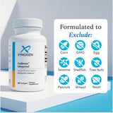 XYMOGEN etiqueta con ingredientes y ausencia de alérgenos clara
