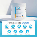 XYMOGEN etiqueta con información nutricional clara y beneficios