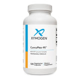 XYMOGEN frasco frontal mostrando CurcuPlex-95 y etiqueta clara