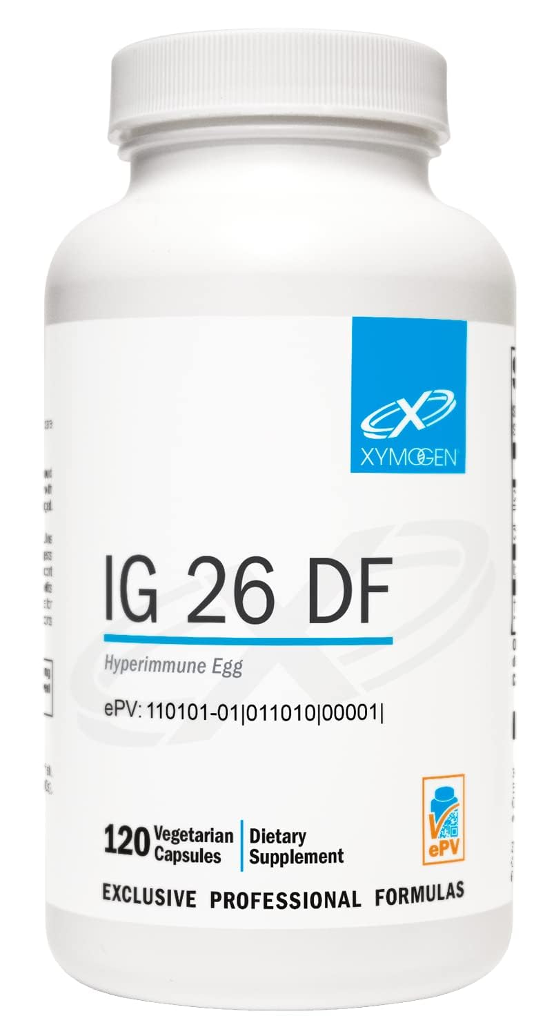 xymogen frasco frontal IG 26 DF mostrando envase y cantidad, beneficio conveniencia