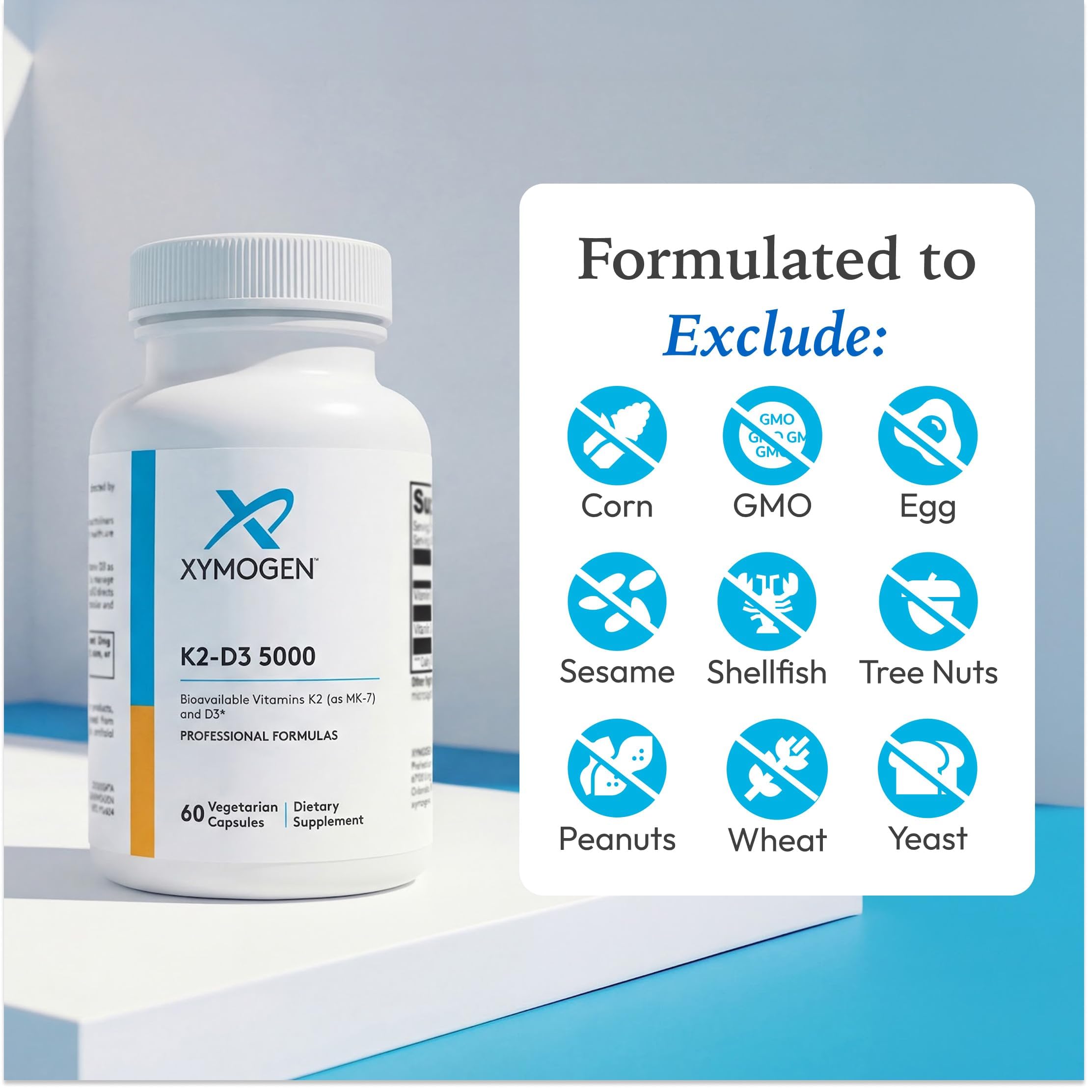 XYMOGEN etiqueta informativa enfocada en ingredientes clave