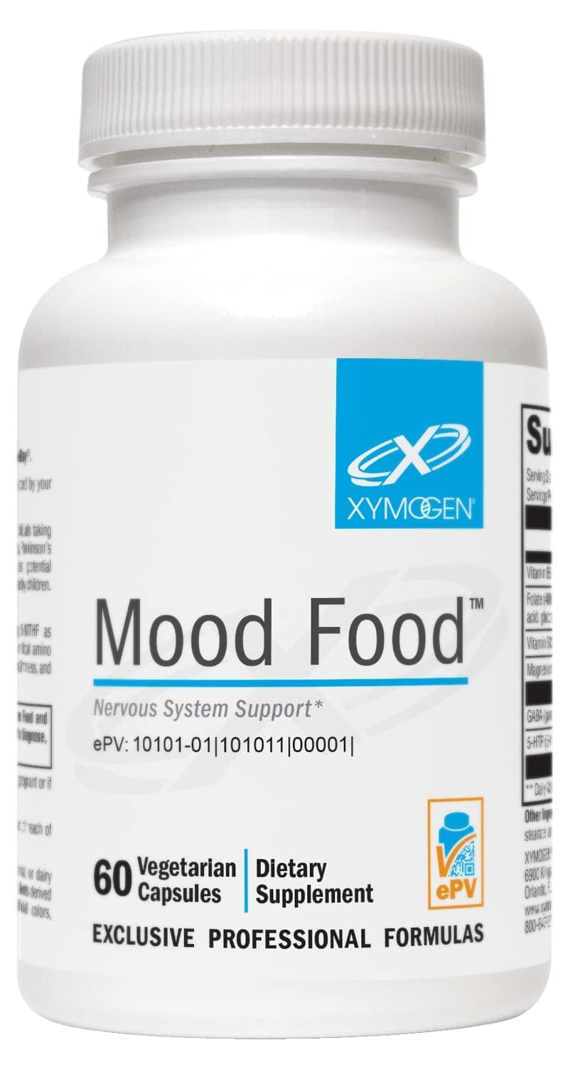XYMOGEN mood food frasco frontal muestra pureza y beneficios
