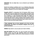 XYMOGEN etiqueta nutricional legible con dosis de EPA y DHA