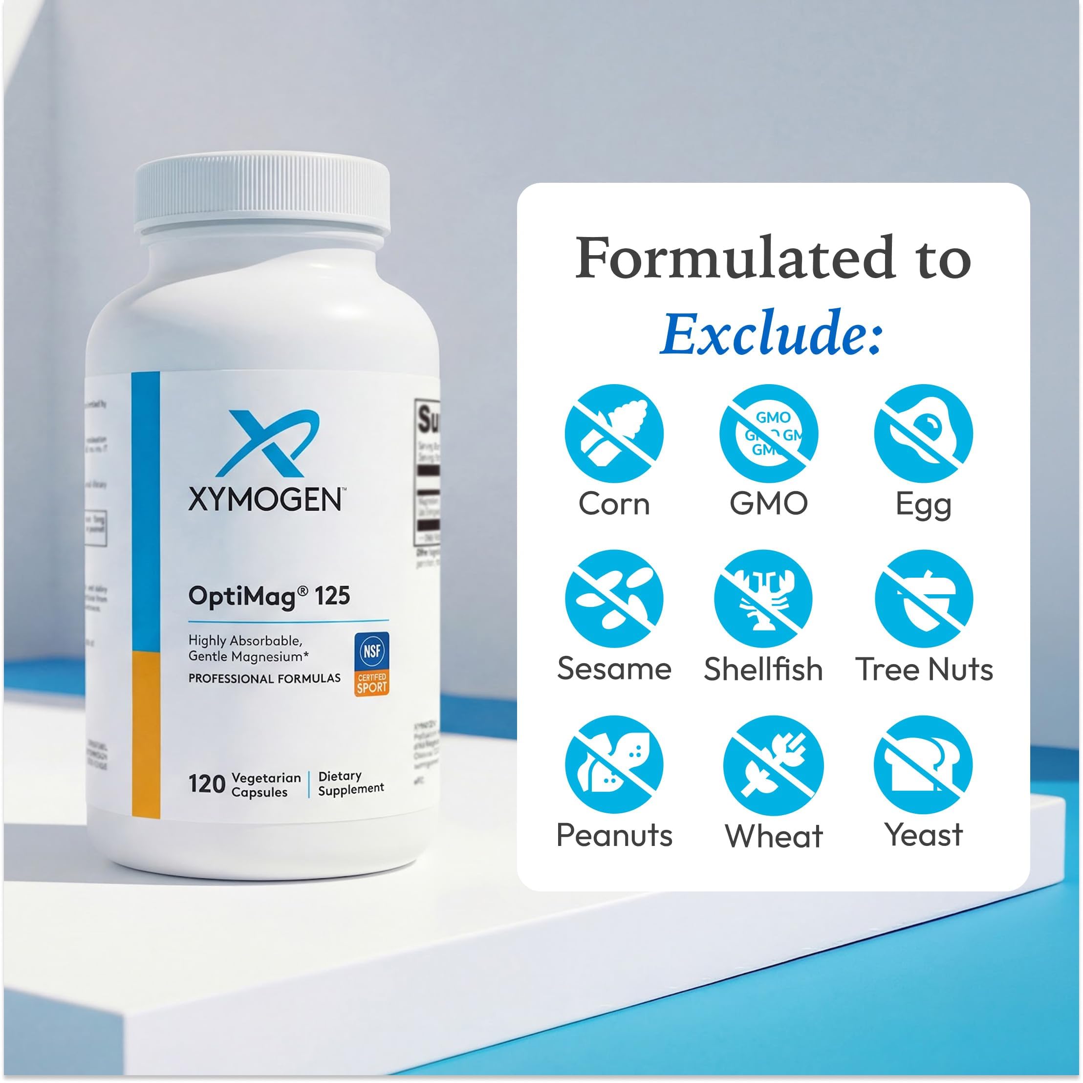 XYMOGEN producto en rutina matutina junto a vaso de agua y desayuno