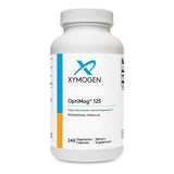 XYMOGEN botella frontal mostrando 240 cápsulas y beneficio de abastecimiento prolongado