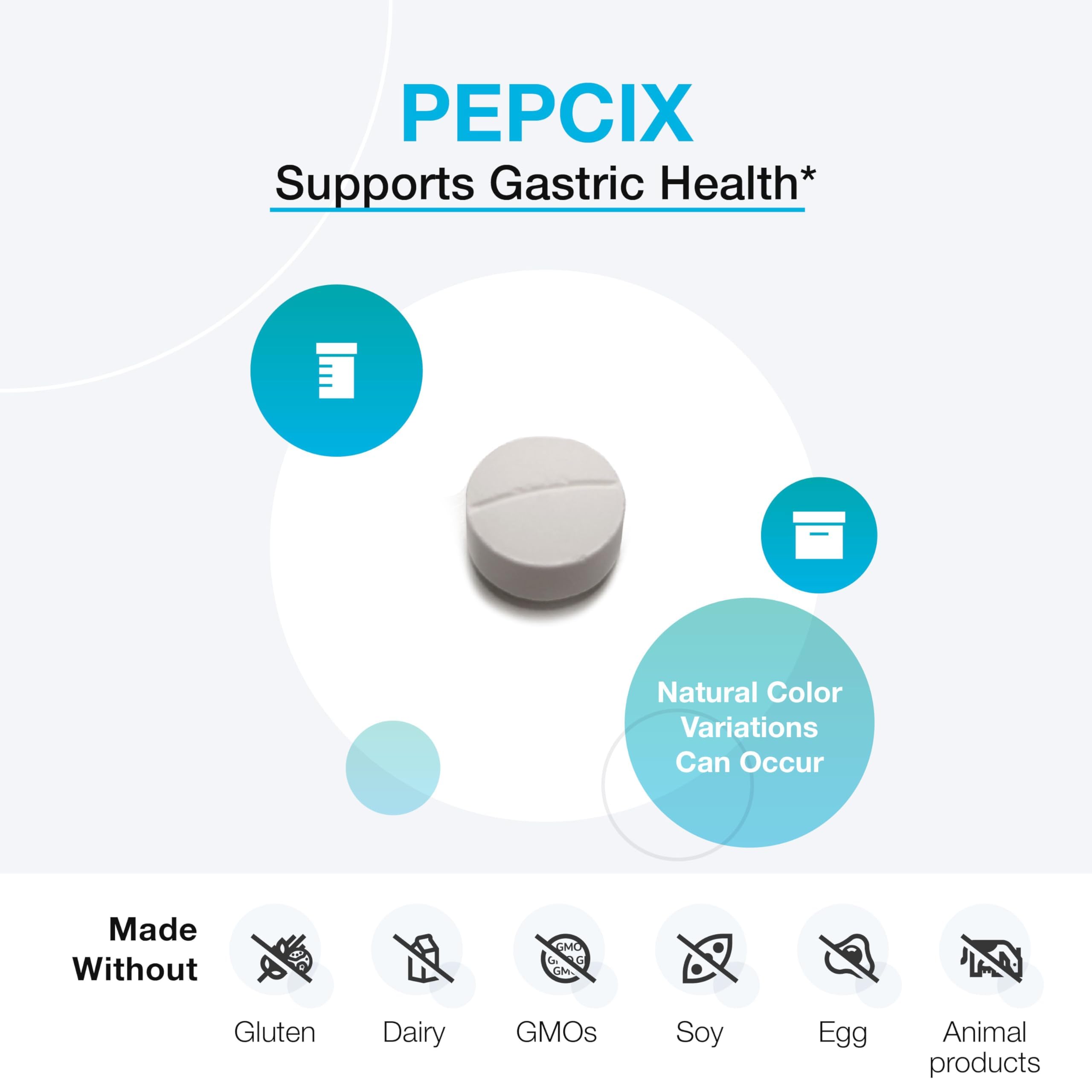 XYMOGEN PepciX tableta en mano para comparar tamaño y facilidad de ingestión