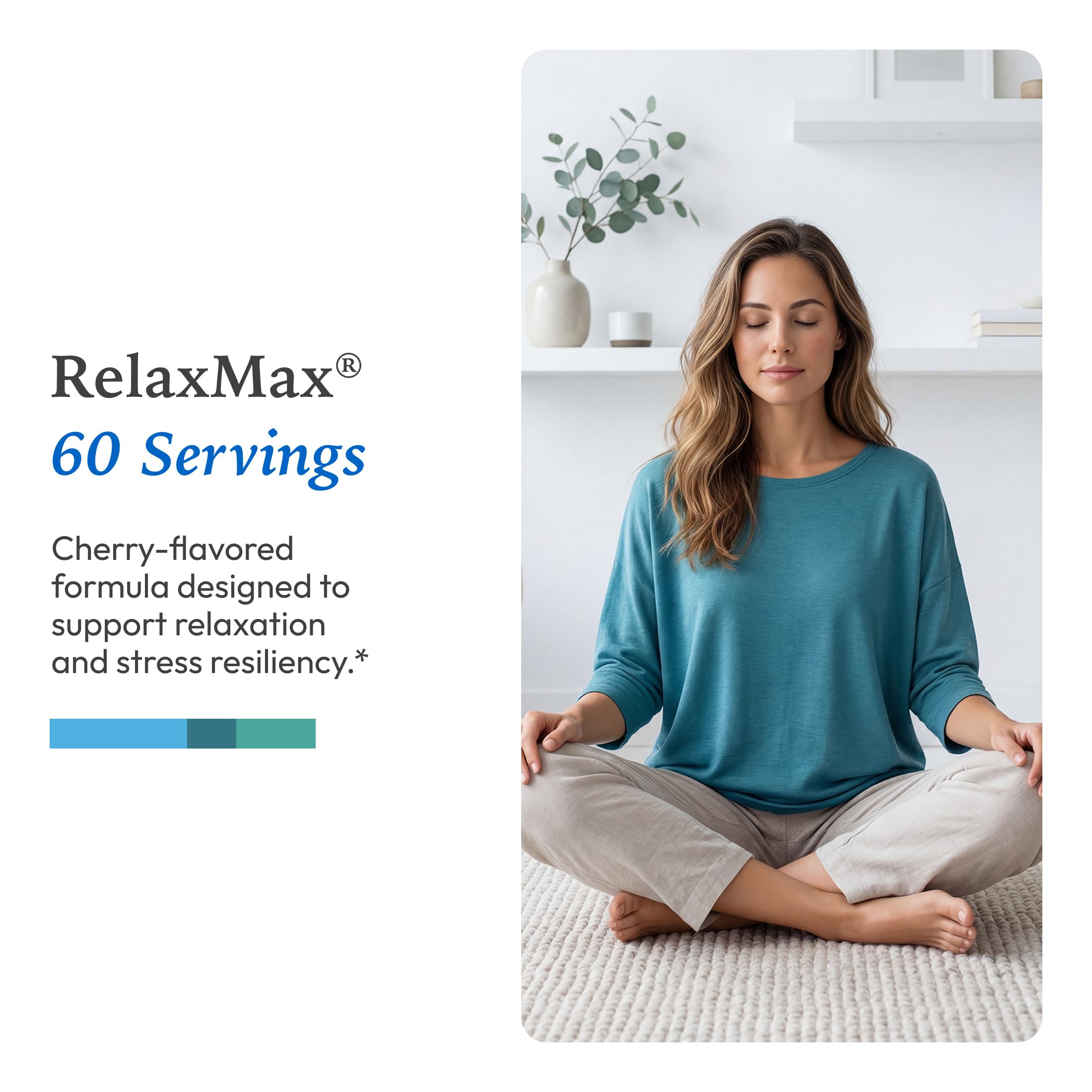 XYMOGEN etiqueta RelaxMax mostrando ingredientes y pureza