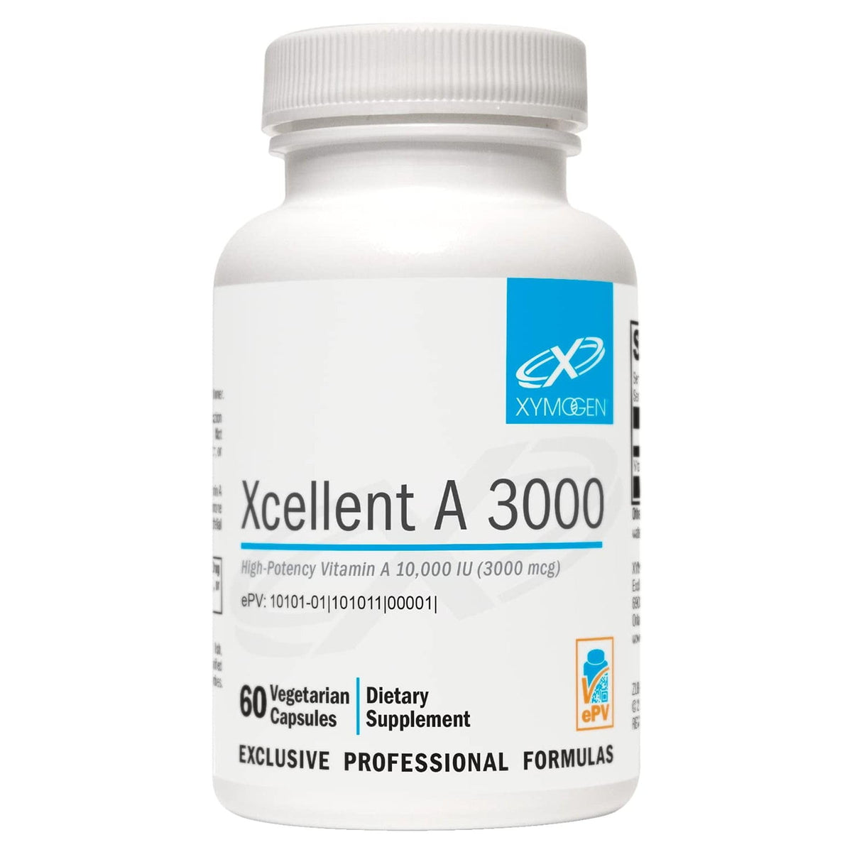 XYMOGEN frasco frontal claro y beneficios de vitamina A