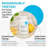XYMOGEN etiqueta nutricional enfocada en ingredientes clave