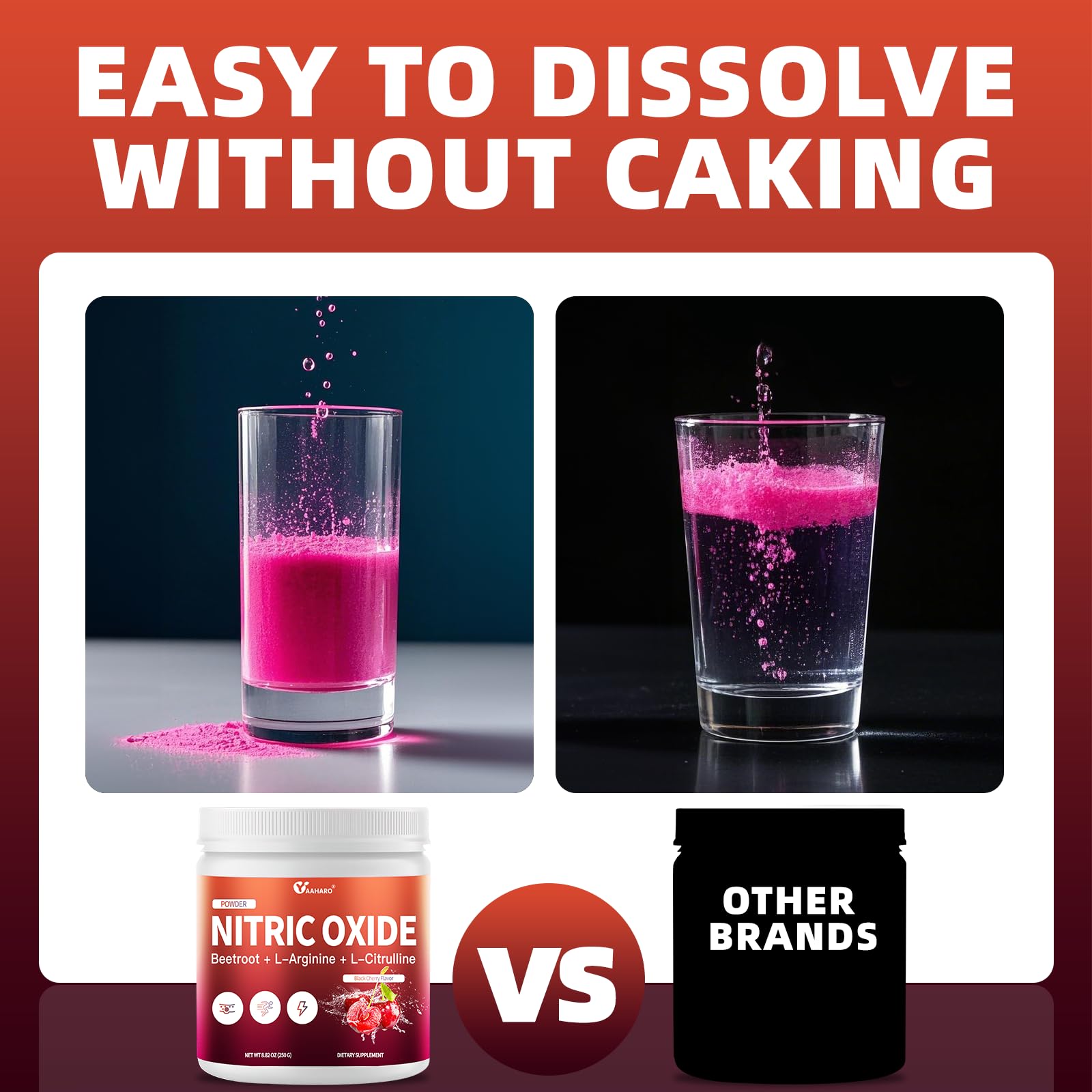 YAAHARO vaso con bebida mezclada color cereza, sabor agradable