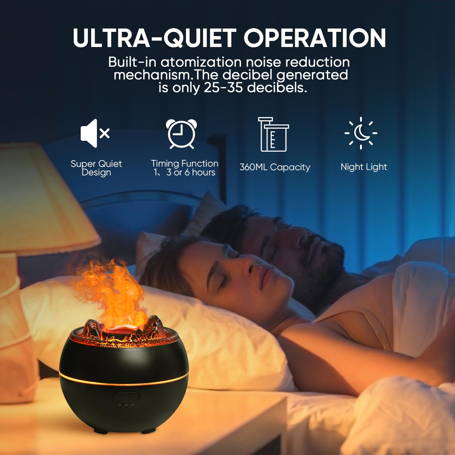 YALEDI luces siete colores demostrando ambiente personalizable