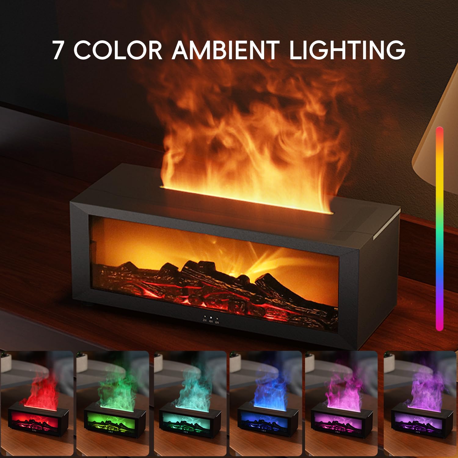 YALEDI luces siete colores creando atmósfera relajante y dinámica