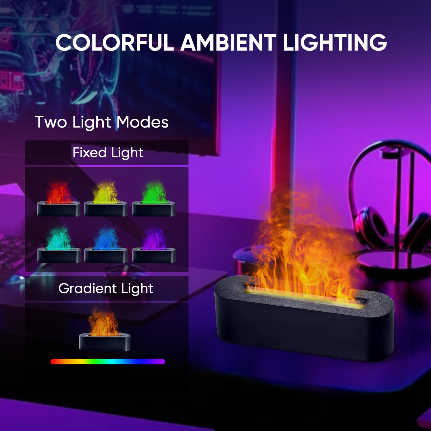Yaledi iluminación de 7 colores que crea ambiente relajante y personalizable