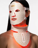 Yarrasonic mascarilla frontal mostrando LEDs y cobertura uniforme