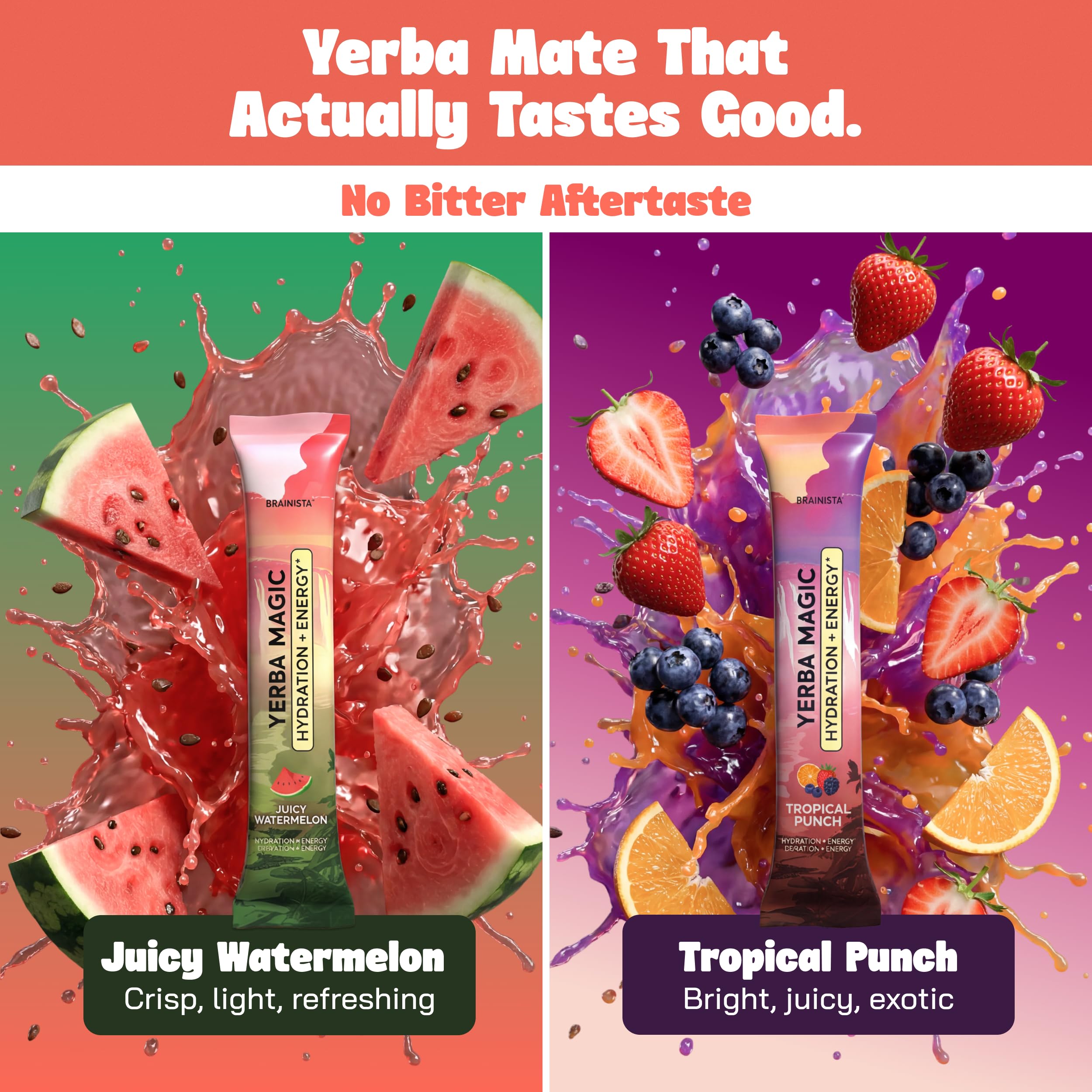 Etiqueta nutricional de Yerba Magic con información de electrolitos y sin azúcar