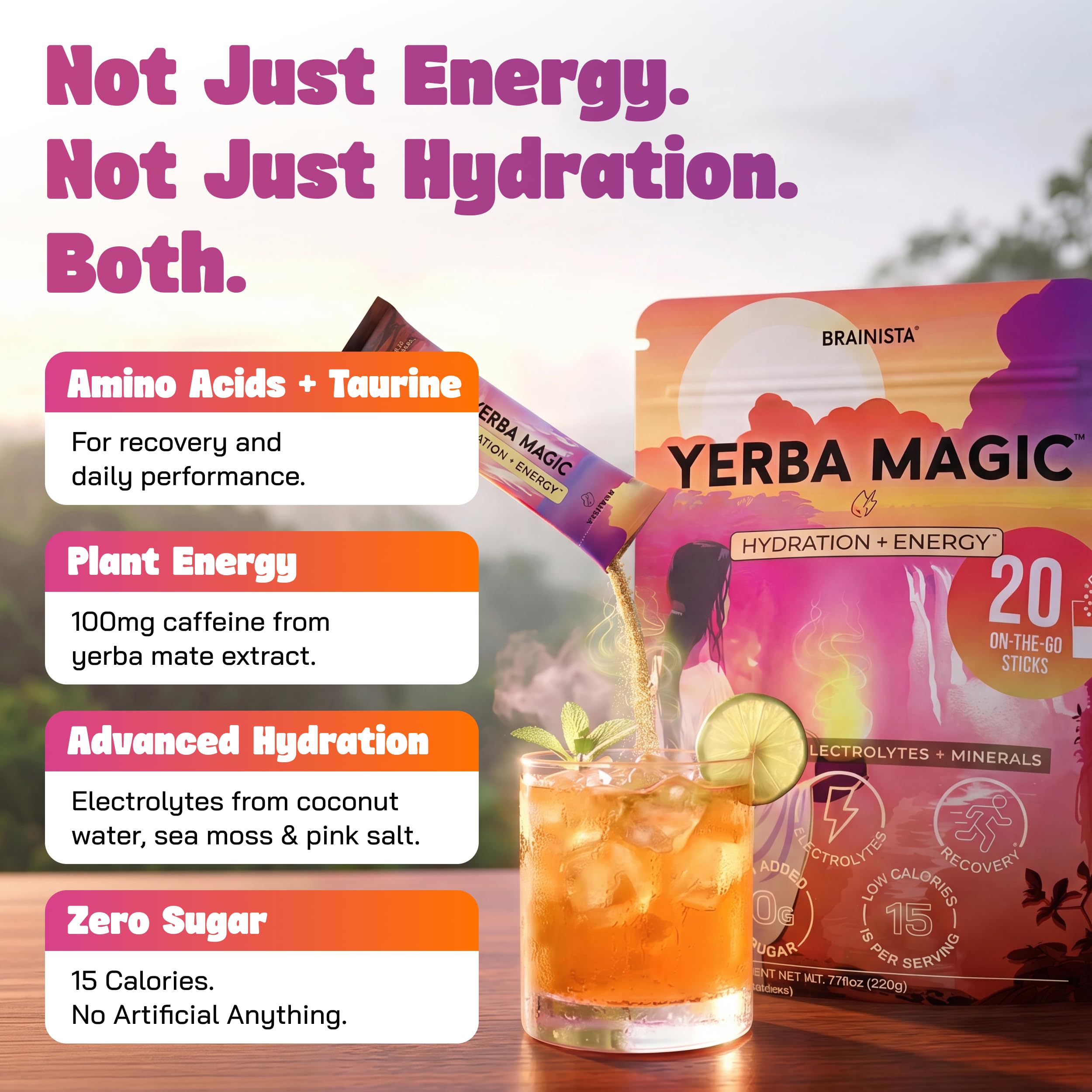 Yerba Magic sobre individual abierto listo para mezclar al instante