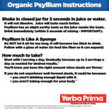 Yerba Prima cucharada con psyllium mostrando dosis y conveniencia