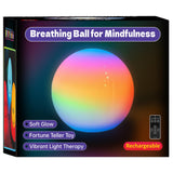 YESIE Breathing Ball frontal mostrando luz y forma, relajación inmediata