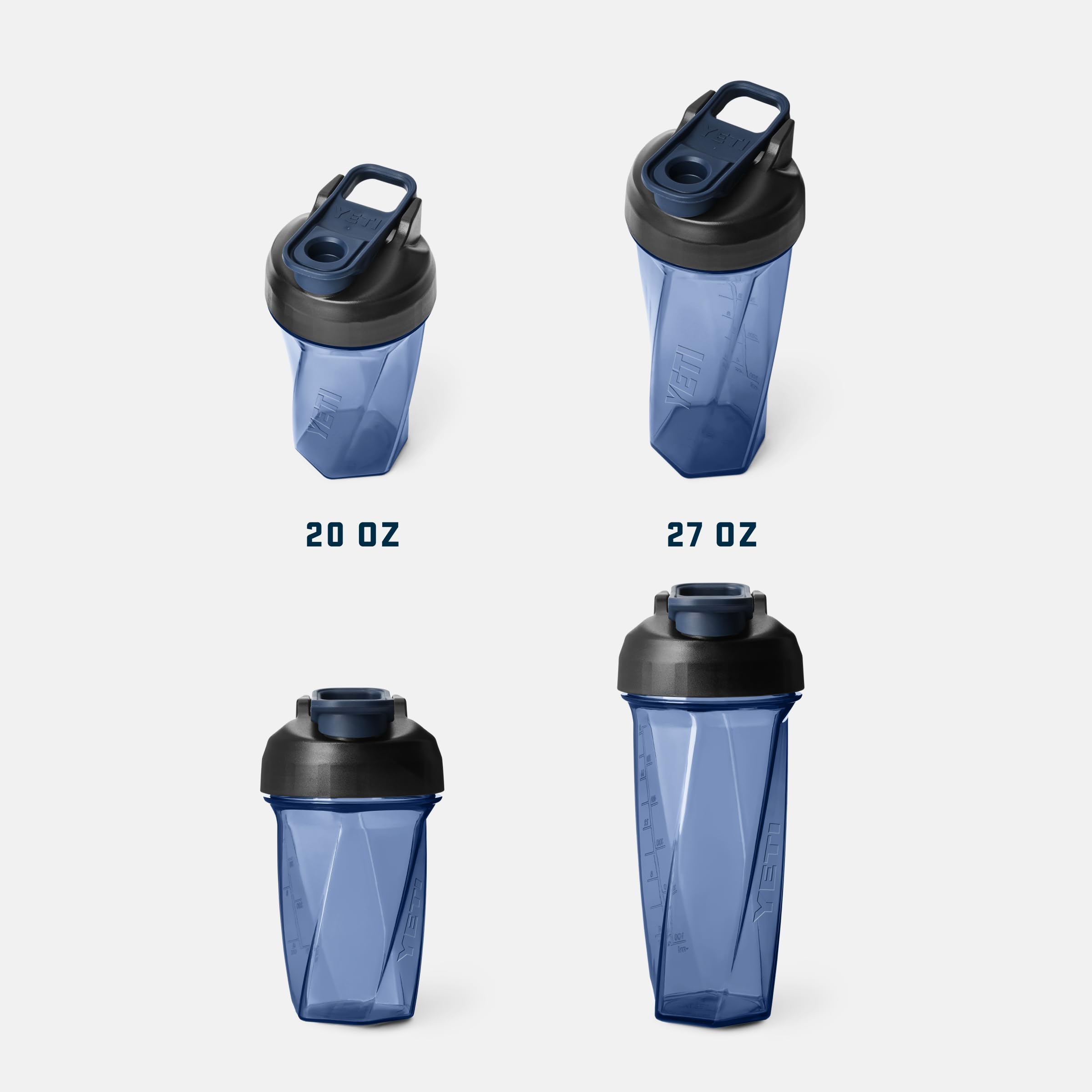 YETI etiqueta que indica 75% plástico reciclado y producción en EE. UU., opción sostenible