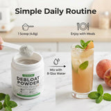 YFDSRF en mesa de desayuno con frutas, beneficio integración en rutina diaria