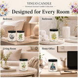 Yinuo Candle comparación de tamaño en mano, 7 oz práctico