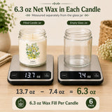 Yinuo Candle etiqueta del tarro con fragancia legible y elegante