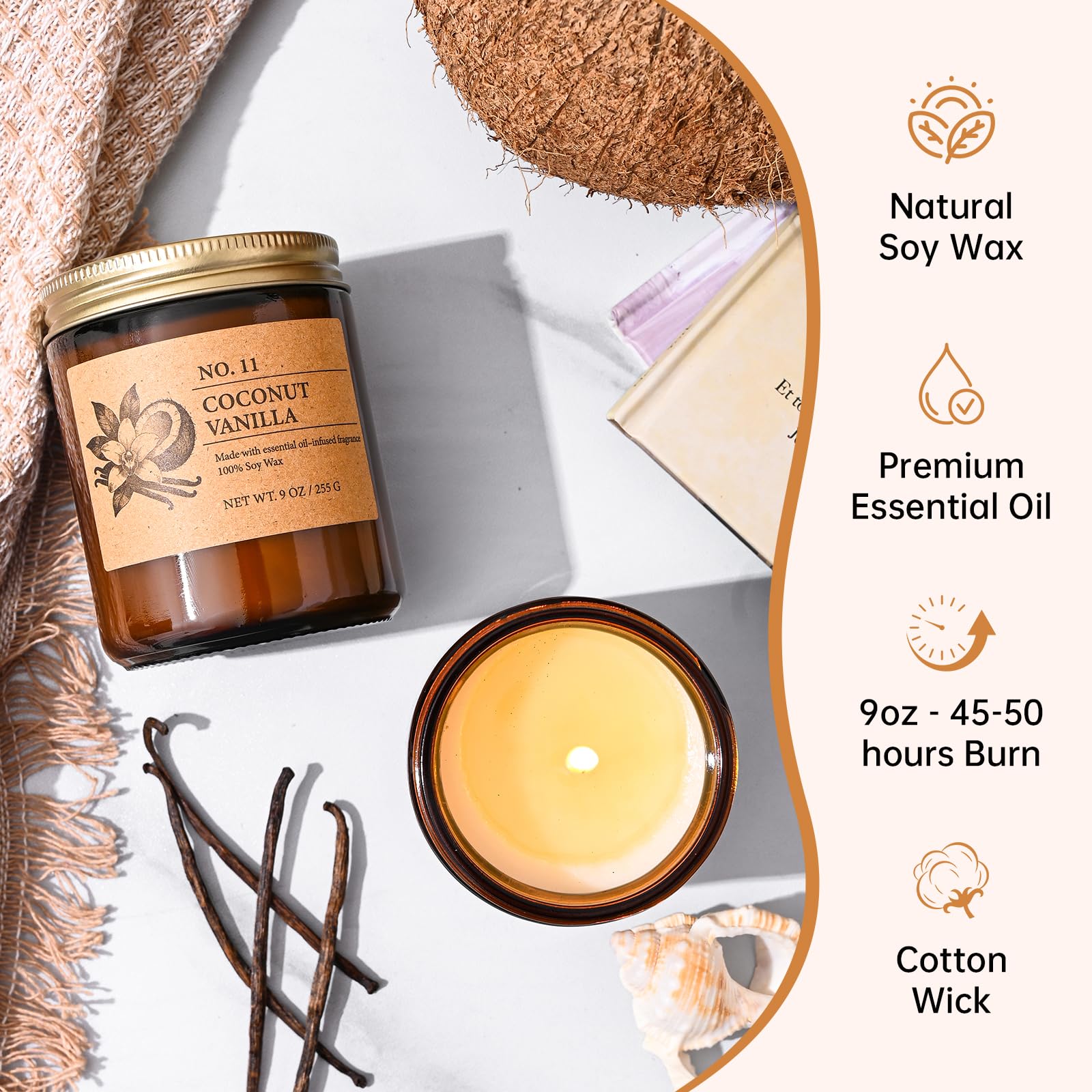 YINUO LIGHT vela encendida en salón creando ambiente cálido y relajante