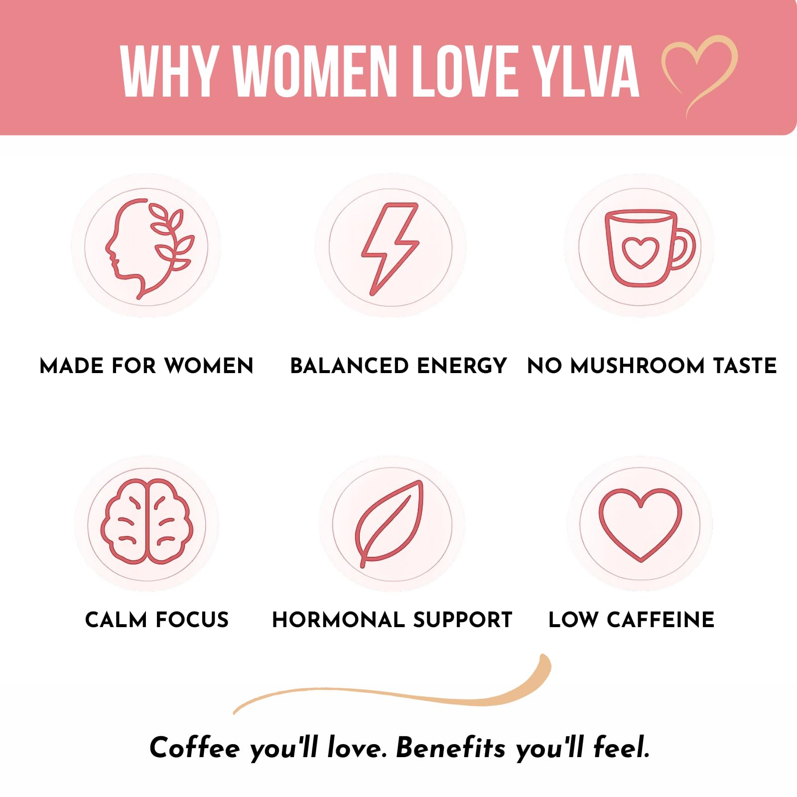 Ylva Blends taza humeante en manos brindando energía suave y confort
