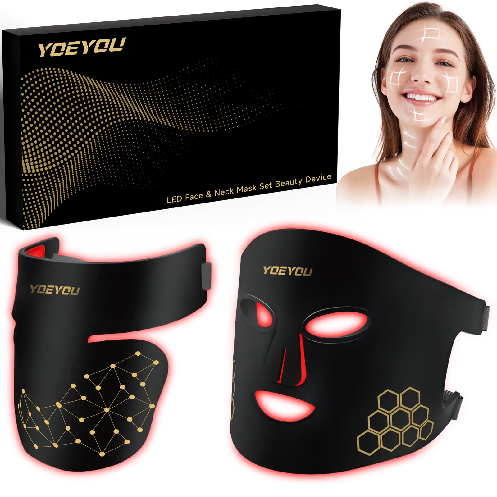 YOEYOU máscara frontal en su caja mostrando diseño y beneficio portátil