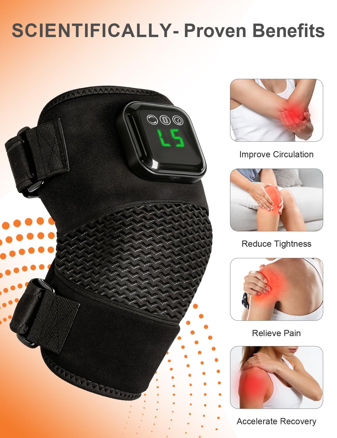 Detalle de LEDs Yogaret 660nm y 850nm que proporcionan terapia localizada profunda