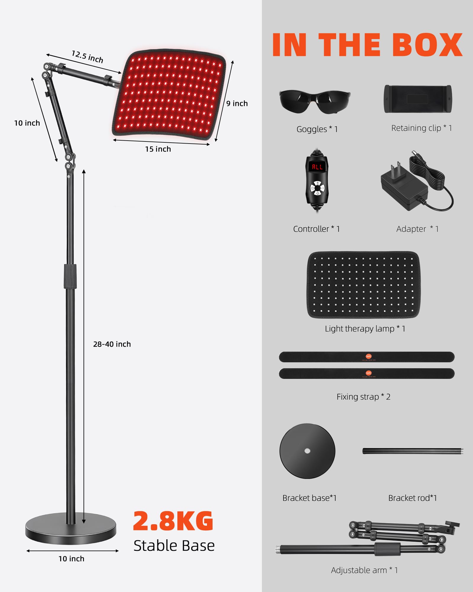 YOHOTESION empaque con stand, panel y accesorios listo para instalar