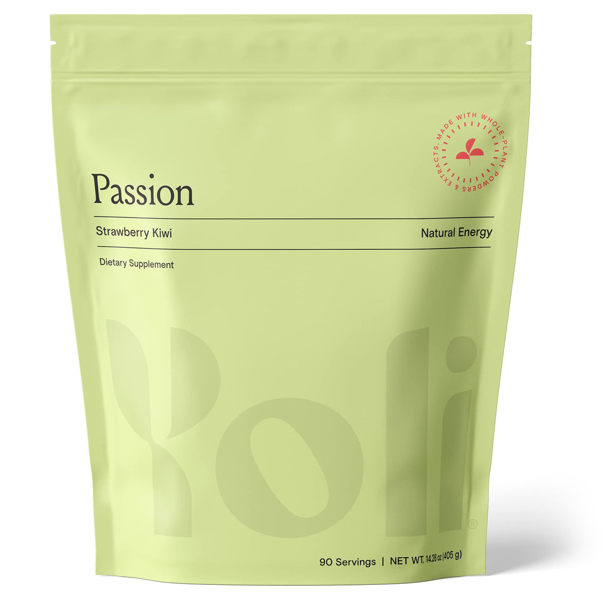 Yoli Passion frente del envase mostrando 90 porciones y conveniencia