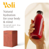 Yoli Passion durazno y mango frescos junto al polvo, sabor natural