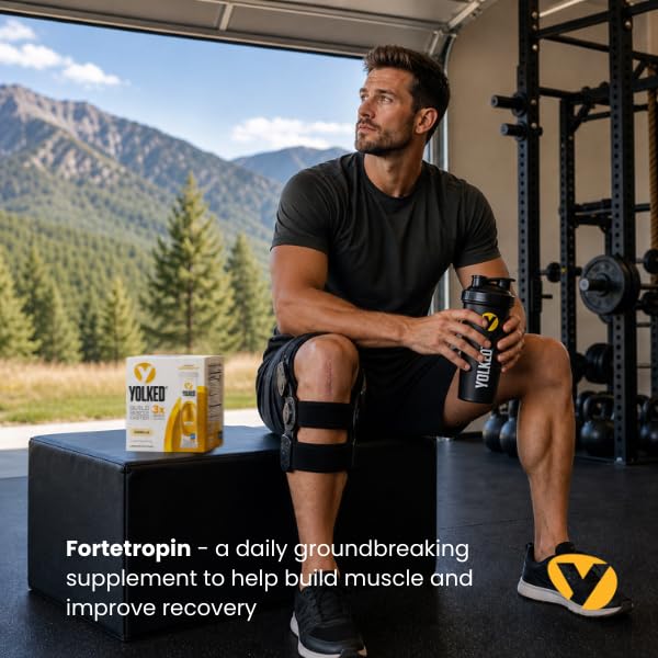 YOLKED sobre individual abierto listo para mezclar, práctico para llevar