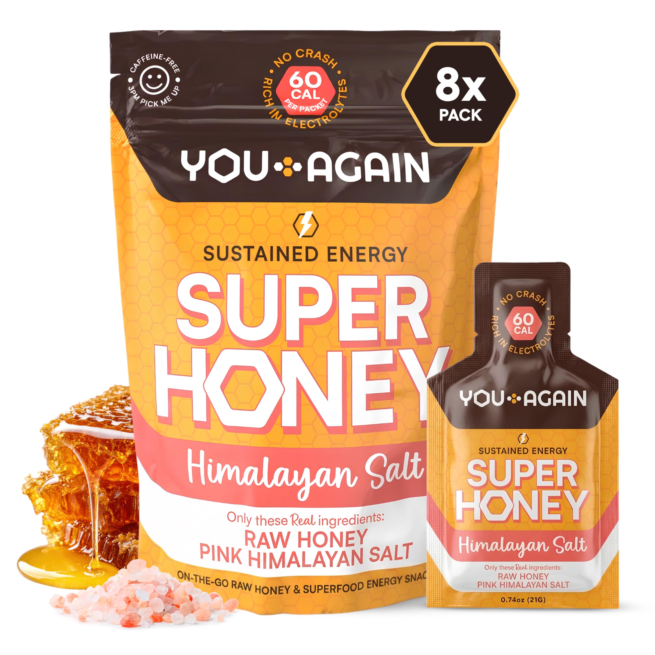 You Again empaque frontal mostrando pack y beneficios energéticos