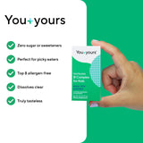 Cucharita dosificadora con polvo You+yours para ajustar dosis según edad