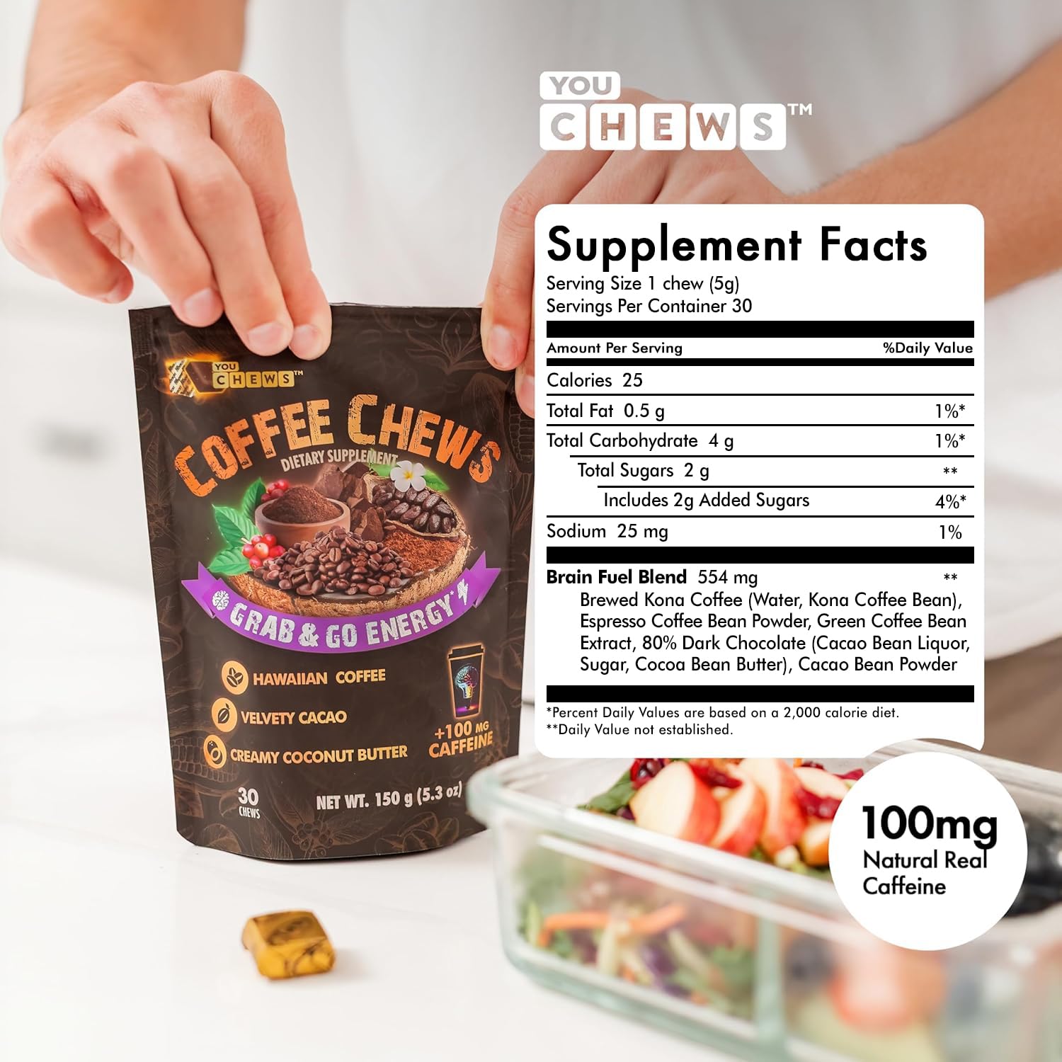 YouChews textura del chew primer plano revela masticabilidad y sabor