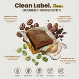 YouChews granos de café Kona junto a gomita, sabor natural resaltado