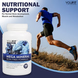 YouFit Nutrition cápsulas junto a alimentos ricos en calcio para combinación dietaria