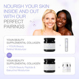 YOUN Beauty etiqueta detalle con certificaciones y lista clara