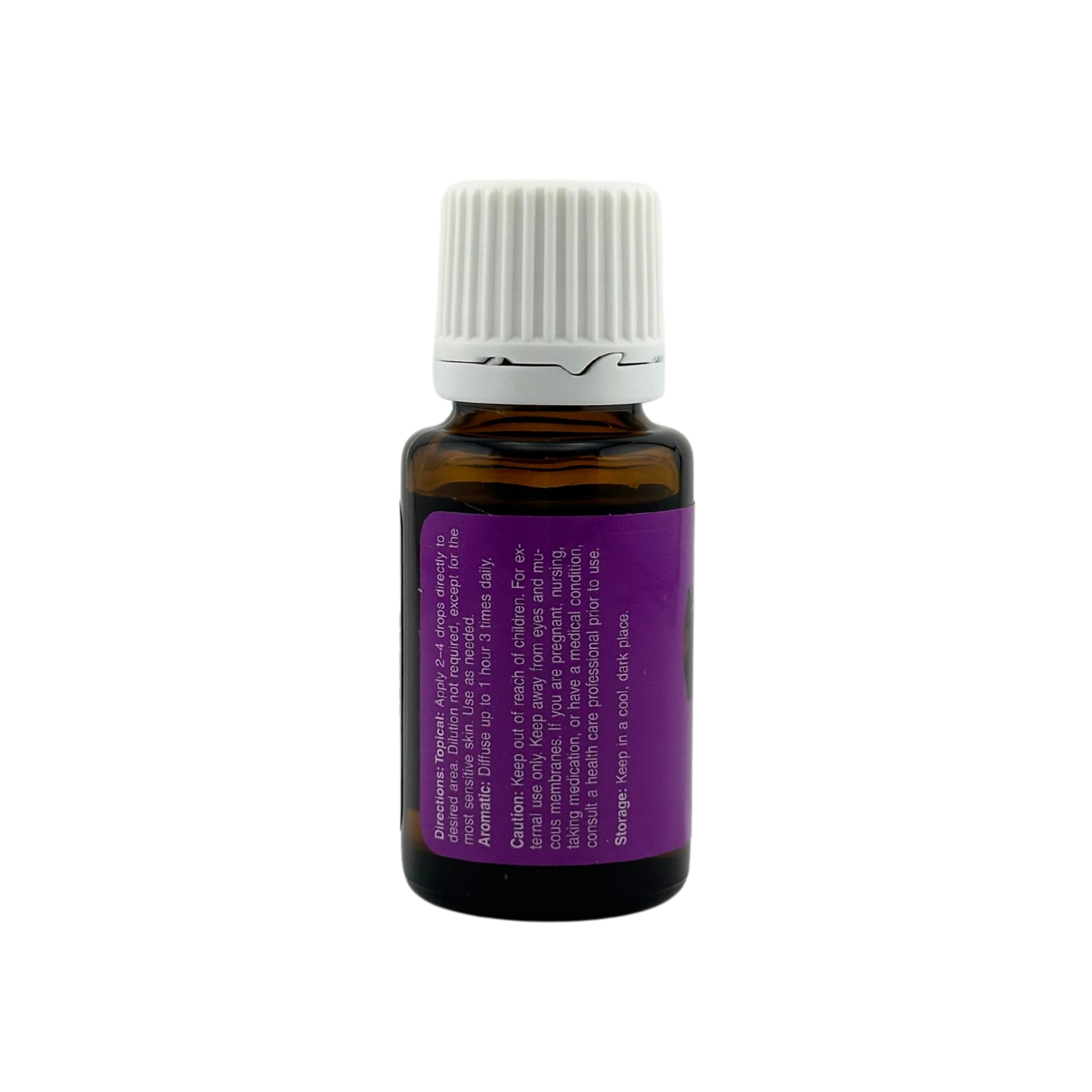 Young Living botella sostenida en mano para mostrar tamaño práctico y portable