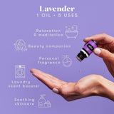 Young Living etiqueta en primer plano indicando origen Seed to Seal y confianza